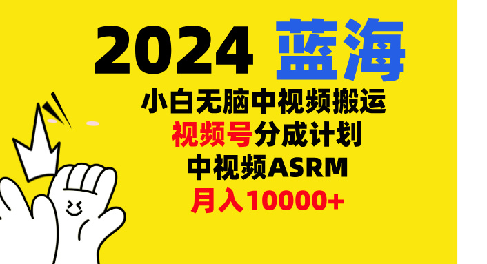 小白无脑复制-中视频视频号-分成计中视频ASRM-富翁研习社